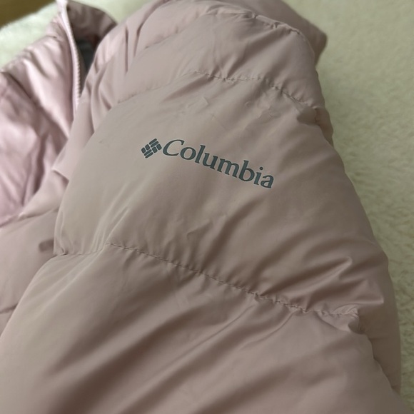 Columbia I Icy Heights Pink Mid Length Down Parka Size L - Picture 4 of 11